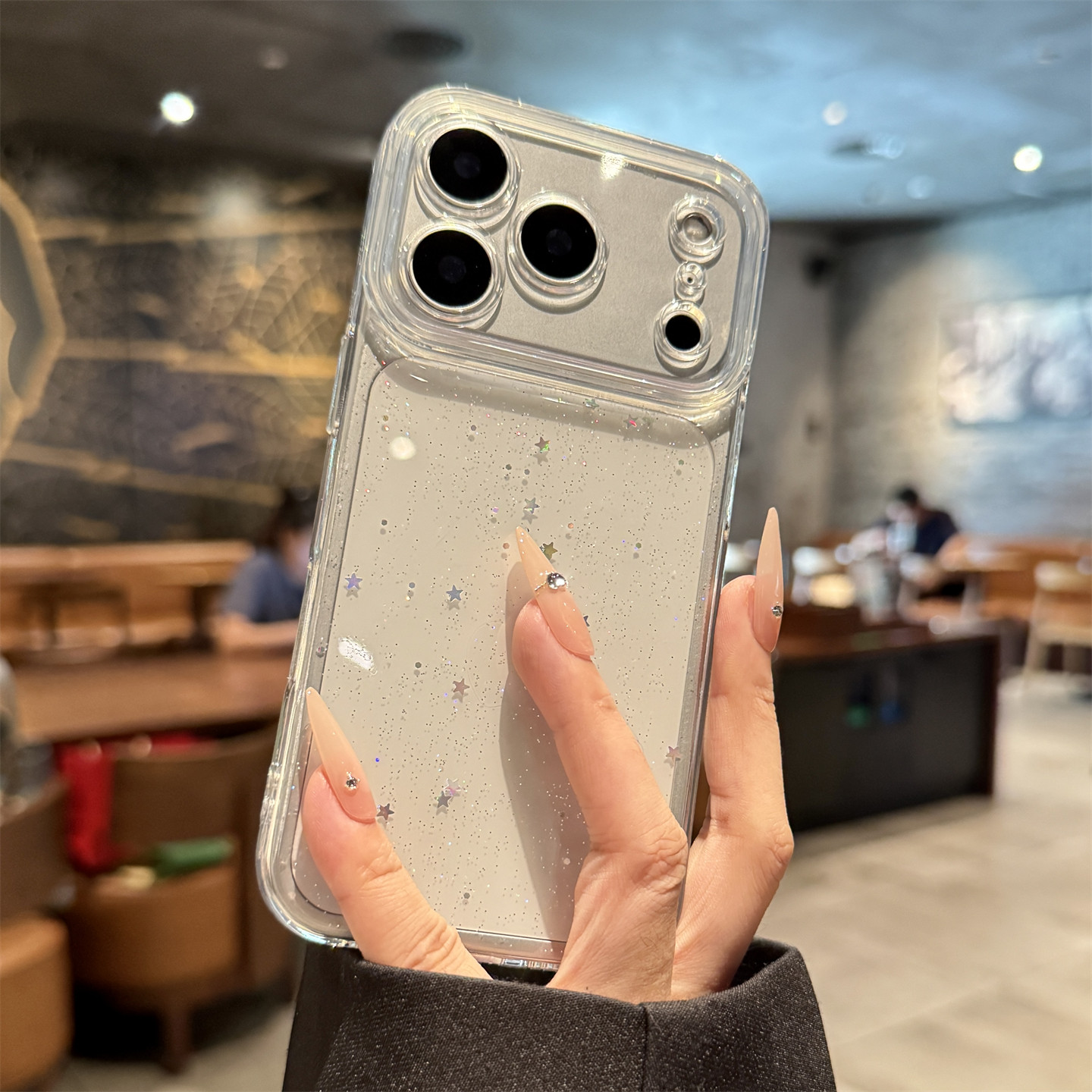 适用于苹果17promax手机壳新款iphone17pro闪粉星星17高级感16精孔15pro防摔14全透明pm硅胶13小众12女款超火