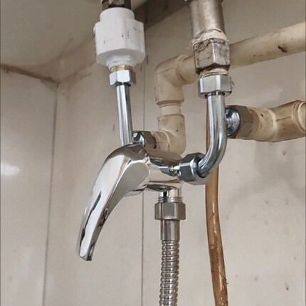 花洒开关通用明装套装U型阀浴室配件水龙头冷热混合阀电热水器