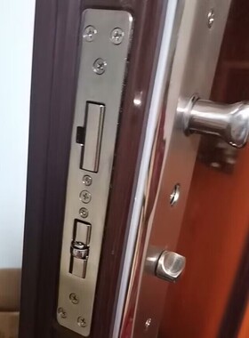 防盗门超C级王力门锁三件套圆孔防盗门锁单活老式拉手自动锁把手