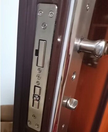 防盗门超C级王力门锁三件套圆孔防盗门锁单活老式拉手自动锁把手
