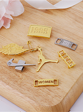 空军一号DIY配件AJ挂件mid Maroon酒红脚趾飞翼飞人可拆卸鞋带扣