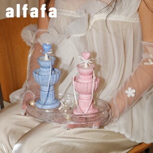 边集EDITOR alfafa喷泉许愿池香薰蜡烛双只礼盒新婚乔迁浪漫礼物