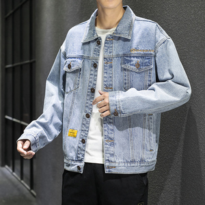 20主推M-5XL大码牛仔外套男韩版宽松刺绣潮牌ins夹克905-J102图片