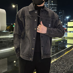 秋季潮高街痞帅休闲牛仔外套夹克XZ905-JK132#P75-控98图片