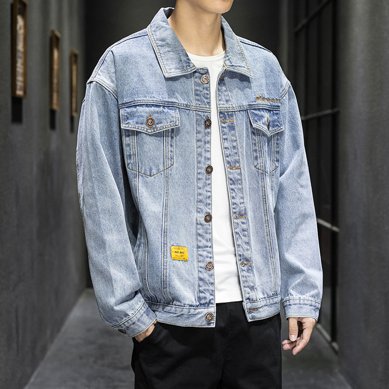 20主推M-5XL大码牛仔外套男韩版宽松刺绣潮牌ins夹克905-J102,男装夹克,星座905