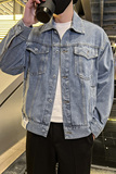 秋季潮高街痞帅休闲牛仔外套夹克XZ905-JK123#P70-控98，男装工装外套，星座905