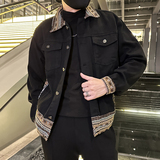 秋季潮高街痞帅休闲牛仔外套夹克XZ905-JK130#P80-控98，男装工装外套，星座905