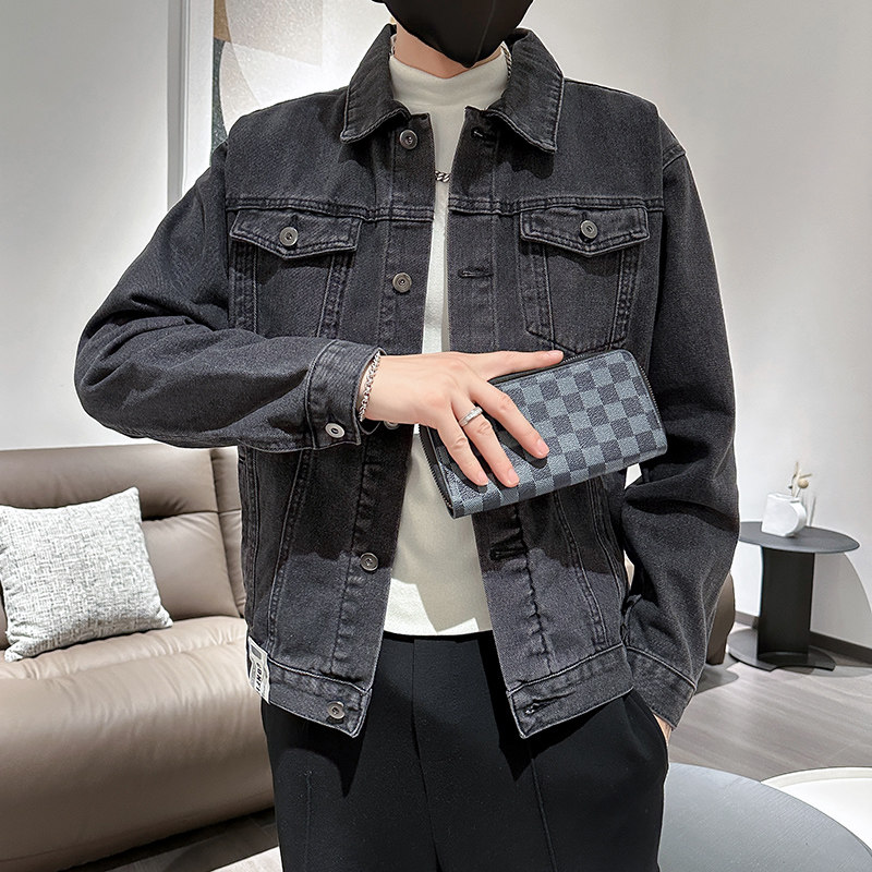 秋季潮高街痞帅休闲牛仔外套夹克XZ905-JK123#P70-控98,男装工装外套,星座905