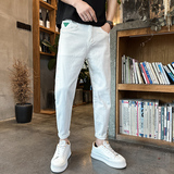 夏季潮弹力休闲修身牛仔裤夏季痞帅九分小脚裤N217#-P60-控88，男装牛仔裤，星座905