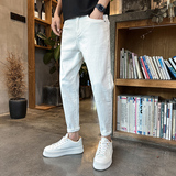 夏季潮弹力休闲修身牛仔裤夏季痞帅九分小脚裤N217#-P60-控88，男装牛仔裤，星座905