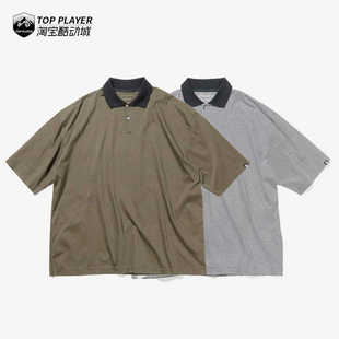 Albini Border SOPHNET. Organic T恤 Polo衫 翻领细条纹棉质短袖