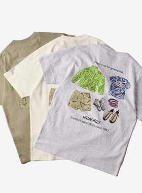 Gramicci小野人 Geared Up Tee 山系户外经典印花休闲圆领短袖T恤
