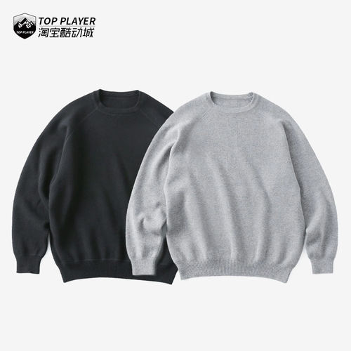 SOPHNET. Cashmere Double Face纯色圆领柔软舒适羊毛衫针织衫