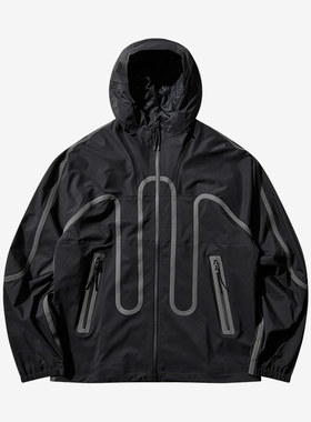 ON/昂跑 x IKON Waterproof  联名款 男女黑色防水连帽夹克外套