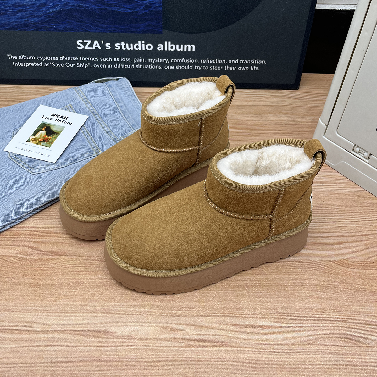 冬季加厚保暖厚底百搭雪地靴女