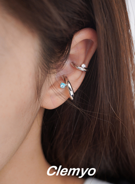 Clemyo女简约百搭镶钻耳骨夹小众