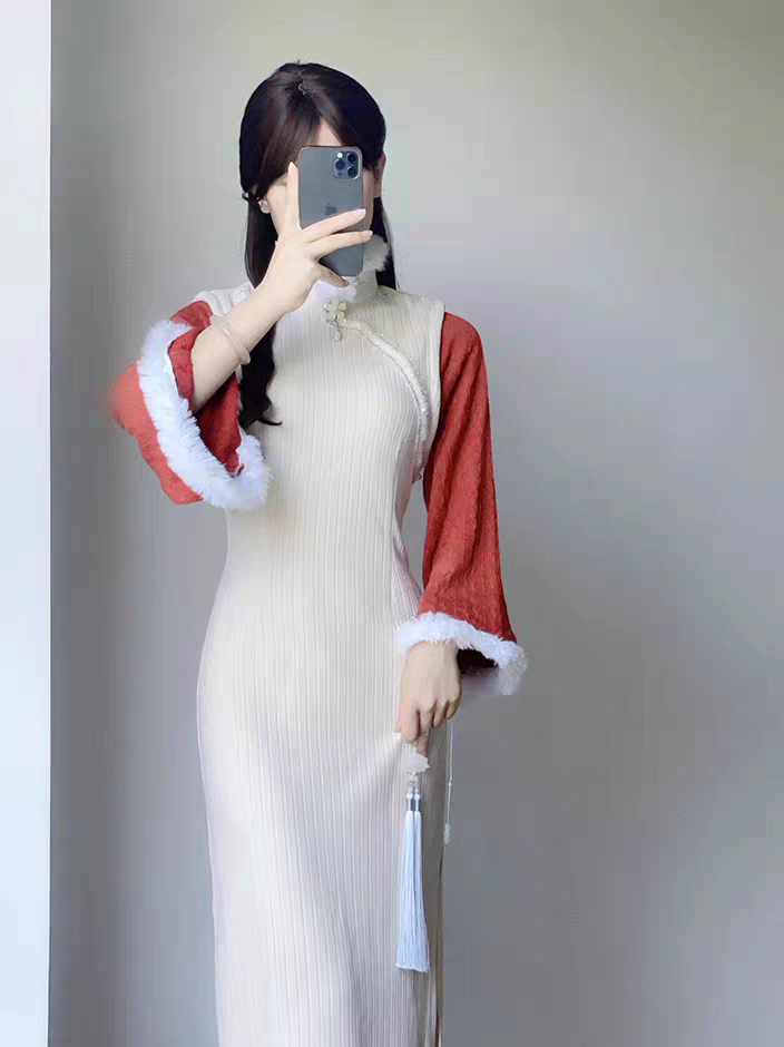 清仓秋冬加绒新中式改良旗袍