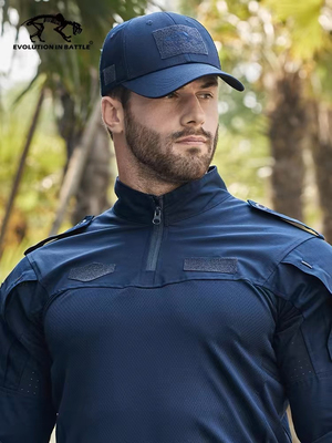 猛虎营战术帽遮阳透气棒球帽蓝色教官通勤鸭舌帽MC登山户外休闲帽