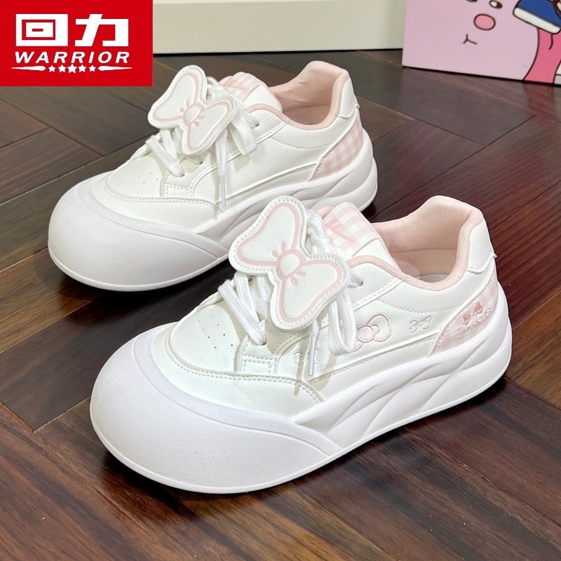 回力可爱风厚底小白鞋女2026新款面包鞋轻便厚底鞋子学生百搭板鞋,女鞋,休闲板鞋,淘宝优惠券,粉丝福利购,淘宝优惠卷