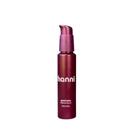 hanni good aura dry body oil after shower, body moisturiz