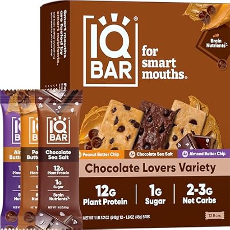 IQBAR Brain and Body Plant Protein Bars - Chocolate Lover