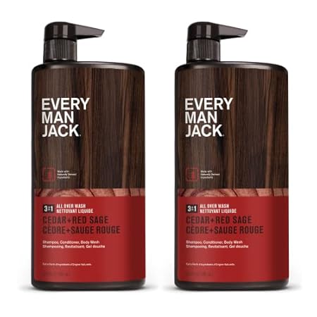 Every Man Jack Cedar + Red Sage Mens 3-in-1 All Over Wash