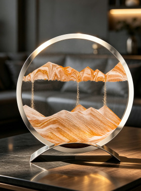 3d流沙画客厅摆件跨境创意立体沙漏画动景装饰家居礼物艺术装饰品