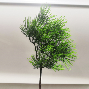 仿真松针黑松树枝假花松树盆栽松枝道具干花塑料花松树叶子假树叶