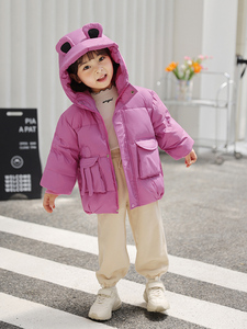 官方新品巴拉巴拉中小童女童羽绒服加厚白鸭绒韩版女宝宝可爱外套