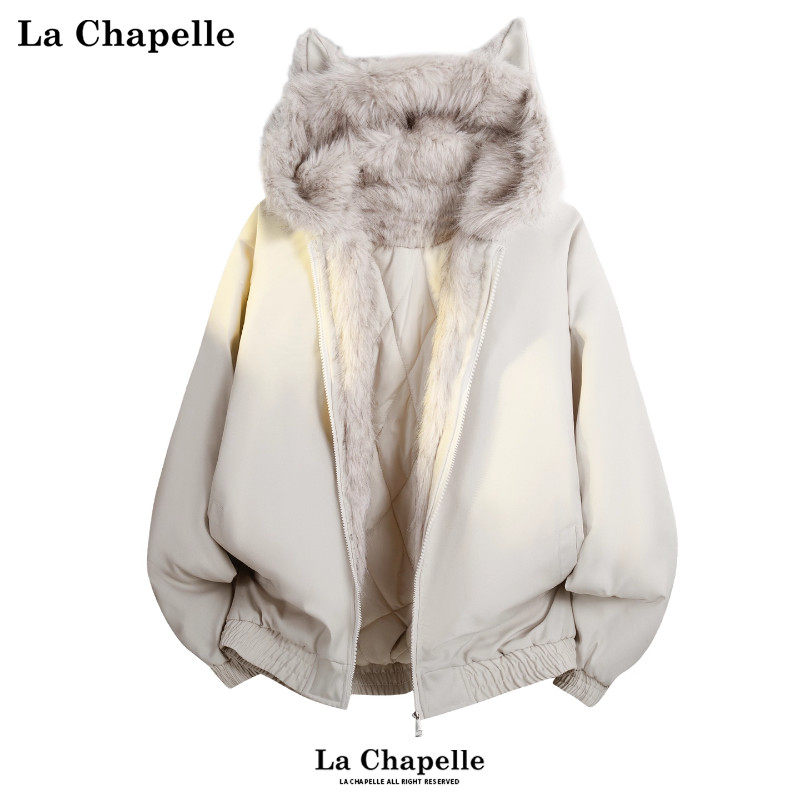 拉夏贝尔冬季猫耳朵毛毛领棉服新款男座山雕棉衣外套情侣保暖棉袄,男装,棉衣,淘宝优惠券,粉丝福利购,淘宝优惠卷