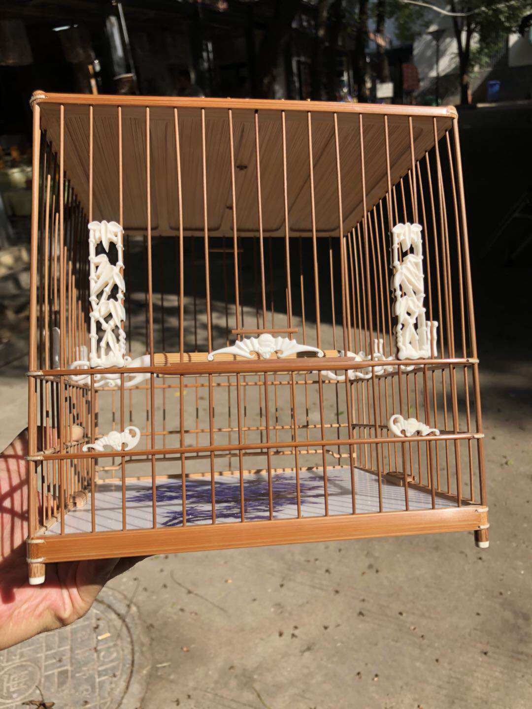 绣眼鸟笼老竹子笼白眼笼临华师傅作品