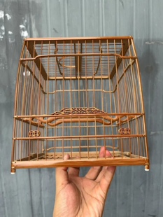 徽州笼艺传承【笼艺轩】特制老竹提手款香草门亮笼扎防金线