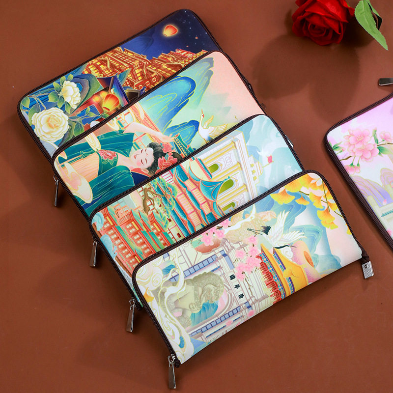名画城市系列云锦丝绸鼠标垫中国风复古典收纳包手拿包文创小礼品