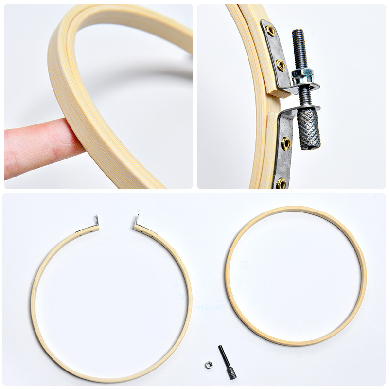 儿童手工扎染绣绷装饰画工具材料包自制竹绣绷圈蓝染墙饰挂件全套