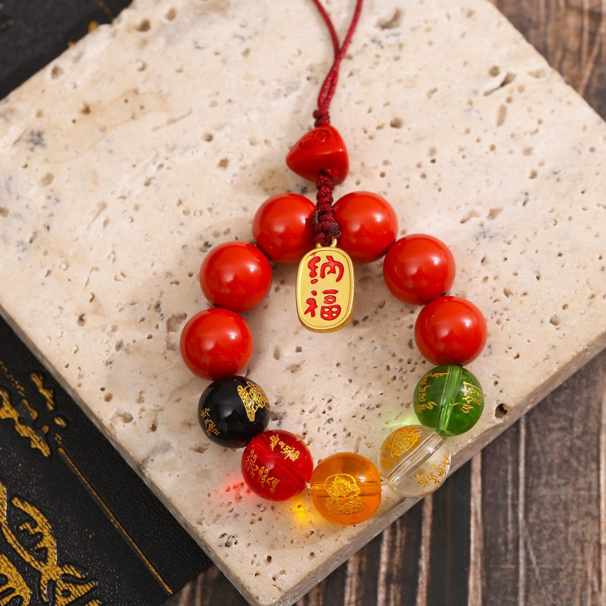 五路财神手机红绳挂件朱砂福包挂坠情侣钥匙扣五色玛瑙国风,节庆用品/礼品,挂饰/生肖挂饰,淘宝优惠券,粉丝福利购,淘宝优惠卷