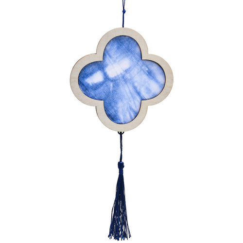 扎染吊饰蓝染套装幼儿园亲子蜡染工艺白胚手工diy扎染颜料材料包