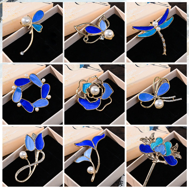 新年手工仿点翠diy材料发簪胸针创意三八亲子团建活动暖场礼物