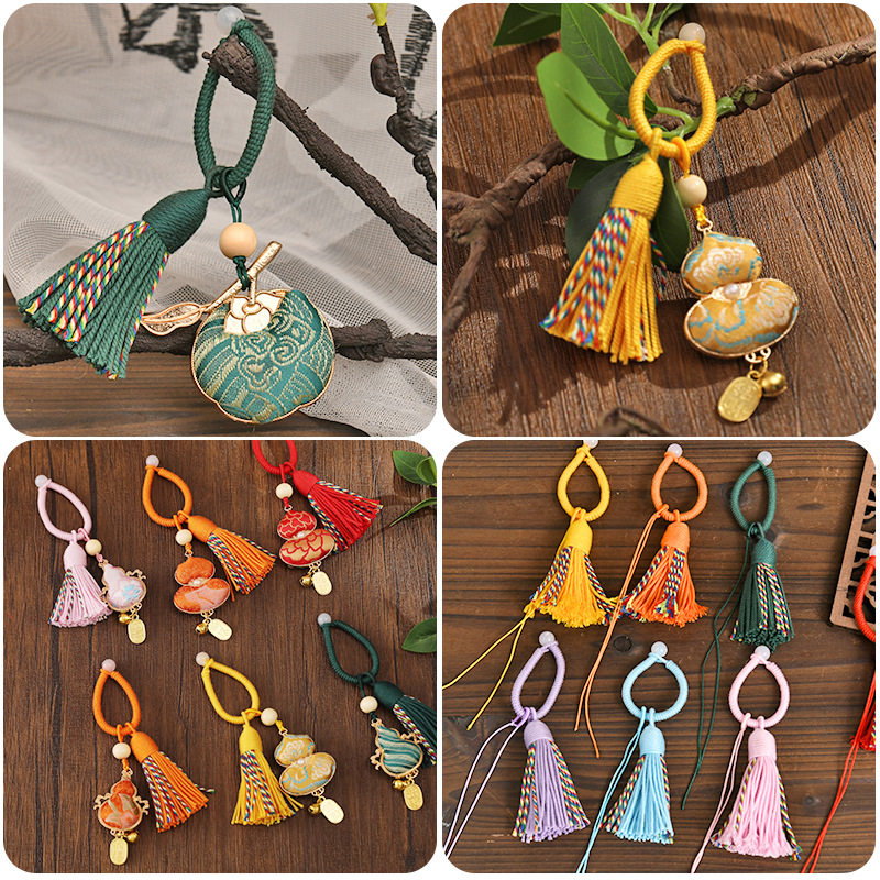 藏式钥匙扣棉穗6cm流苏穗