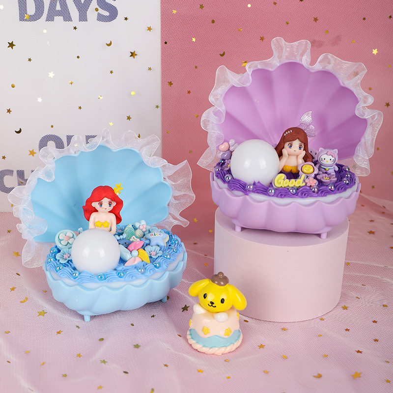 奶油胶diy贝壳小夜灯手工制作创意儿童礼物摆件装饰亲子活动现场,玩具/童车/益智/积木/模型,发光玩具,淘宝优惠券,粉丝福利购,淘宝优惠卷