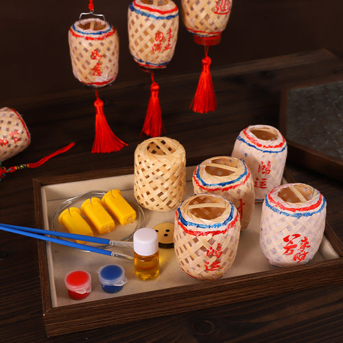 新年手工diy油纸灯笼制作
