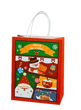 T可爱圣诞节手提袋学生卡通高颜值伴手礼纸袋圣诞小礼品包装袋