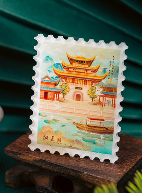 四大名楼邮票形亚克力创
