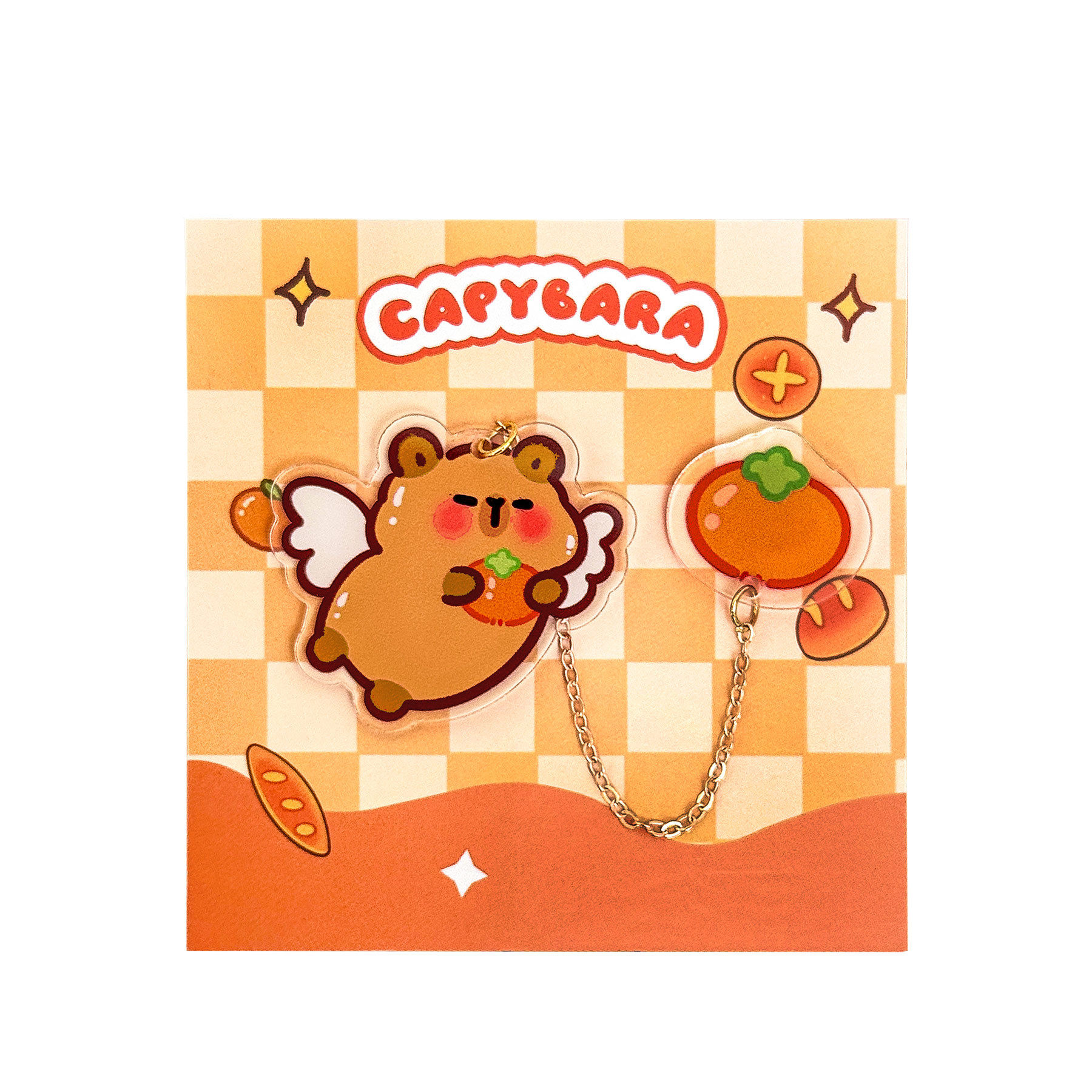 卡皮巴拉链条书签学生亚克力阅读书页夹卡通高颜值水豚吊坠书签,文具电教/文化用品/商务用品,书签,淘宝优惠券,粉丝福利购,淘宝优惠卷