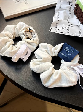 高弹力糯叽叽燕麦小熊发圈扎头发头绳女简约大肠高马尾丸子头皮筋