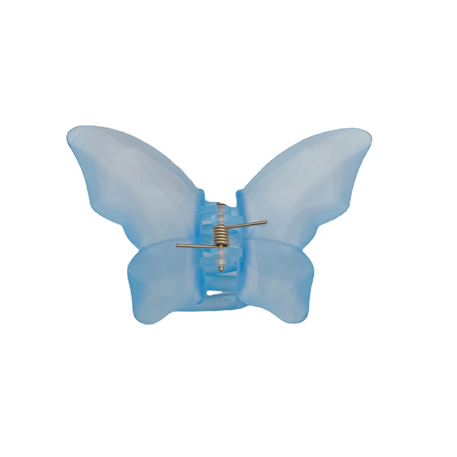 早春ins风蝴蝶发夹磨砂果冻招蜂引蝶抓夹韩国优雅气质鲨鱼夹头饰