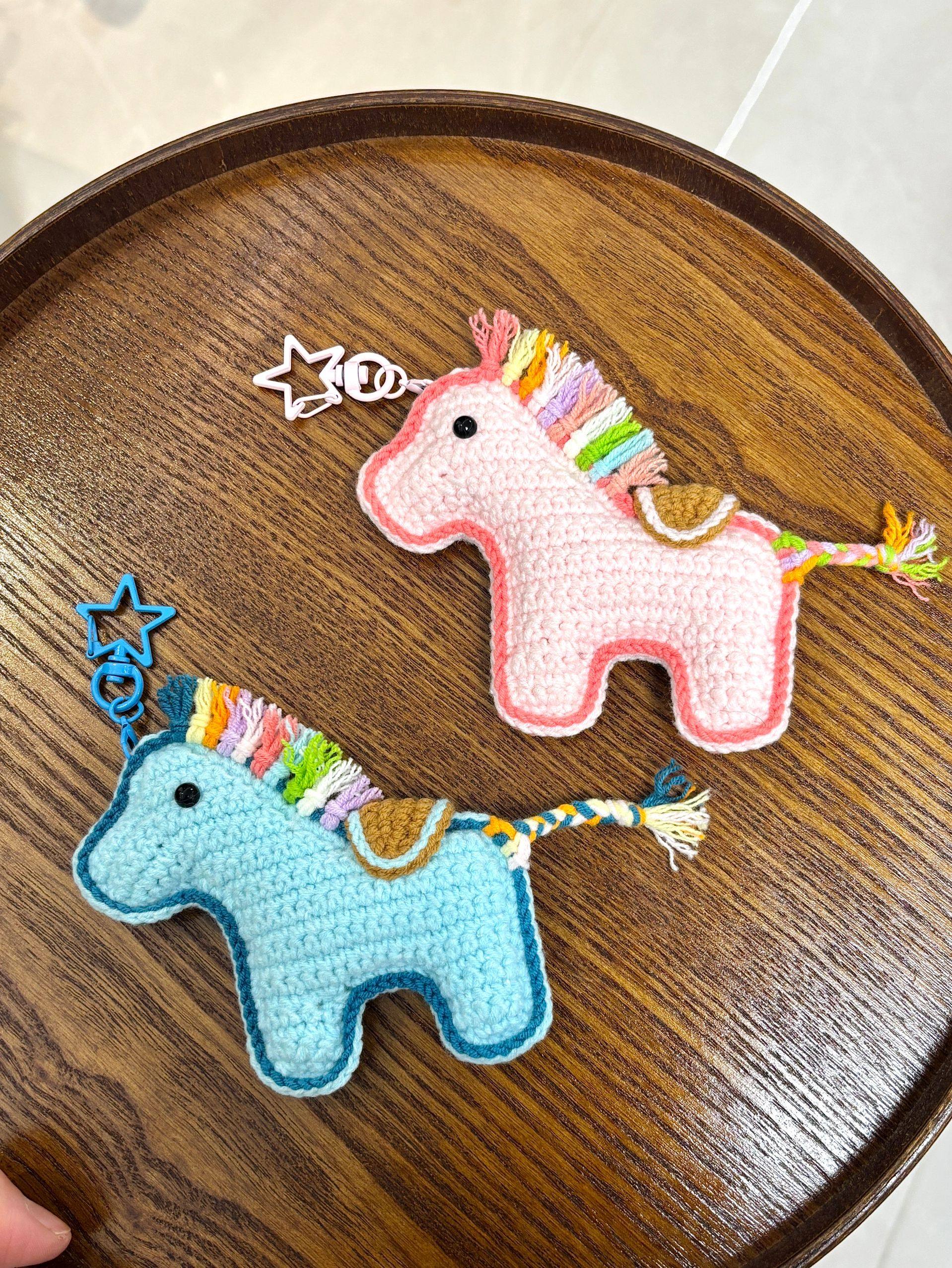 DIY手工小马挂件毛线编织材料包生肖马上有钱玩偶钥匙扣钩织礼物,服饰配件/皮带/帽子/围巾,DIY编织材料包,淘宝优惠券,粉丝福利购,淘宝优惠卷