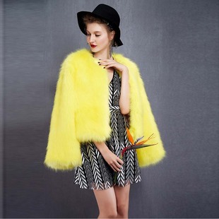 休闲毛毛衣仿水貂毛修身 皮草外套时尚 保暖棉衣女 韩版 2024秋冬新款