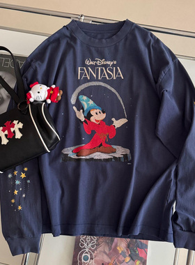 Saint Michael幻想曲米奇VTG美式高街水洗宽松长袖打底T恤男女ins