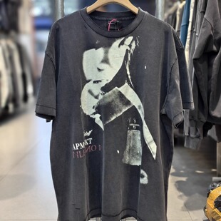 ERD忧郁富二代孤独的幸福vintage水洗复古做旧宽松VTG短袖T恤男女