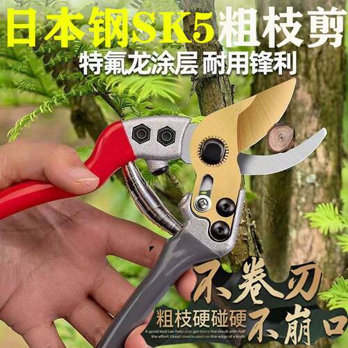 日本进口钢树枝剪刀省力SK5剪子多功能修枝剪树剪刀园艺粗枝剪子